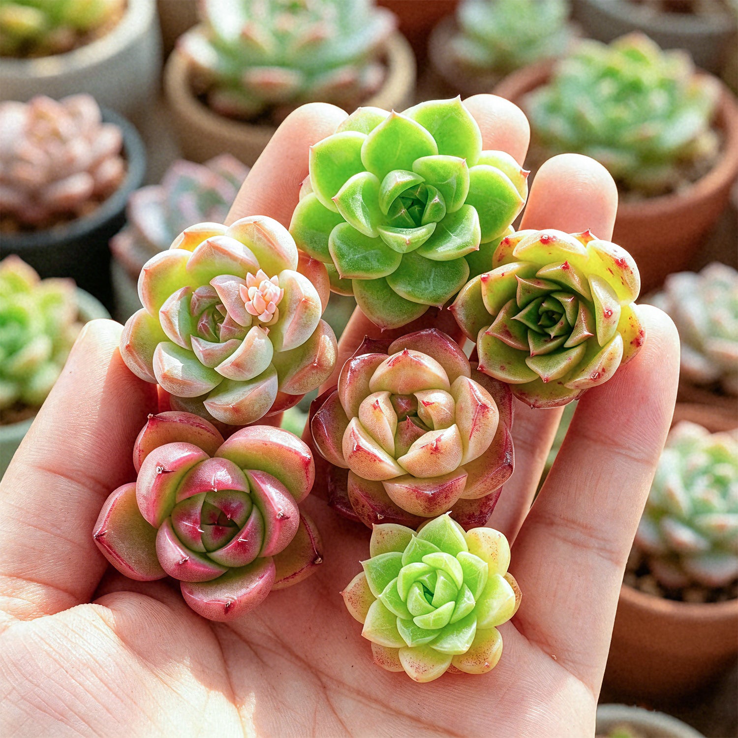 echevera succulents for sale online free shipping Tiny Assorted Rare Echeveria Succulent Cuttings Pack of 6 Plants