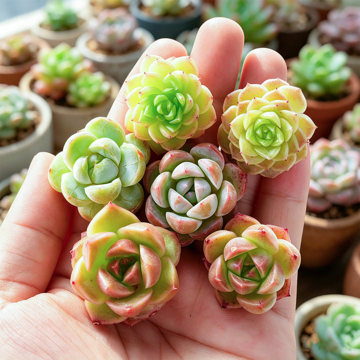 rare echeveria succulents Tiny Assorted Rare Echeveria Succulent Cuttings Pack of 10 Plants