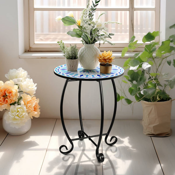 Thetis Round Side End Table Plant Stand, CMS-1402, 14"