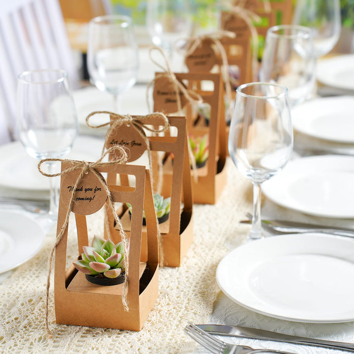 100 succulent wedding favors Succulent Wedding Favors Kraft Box(Tag Custom Supported)