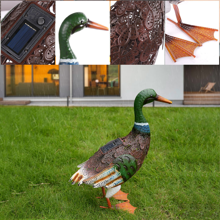 realistic-duck-garden-ornament-with-solar-light-detail