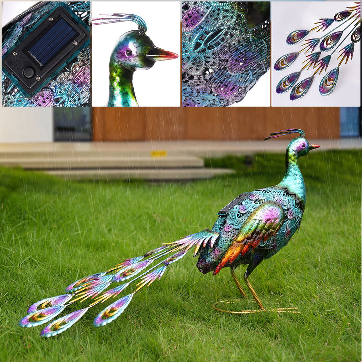 realistic-peacock-garden-ornament-with-solar-light-detail